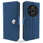Premium PU Leather Flip Wallet Case with Card Holder & Magnetic Lock for Redmi 14C | Blue